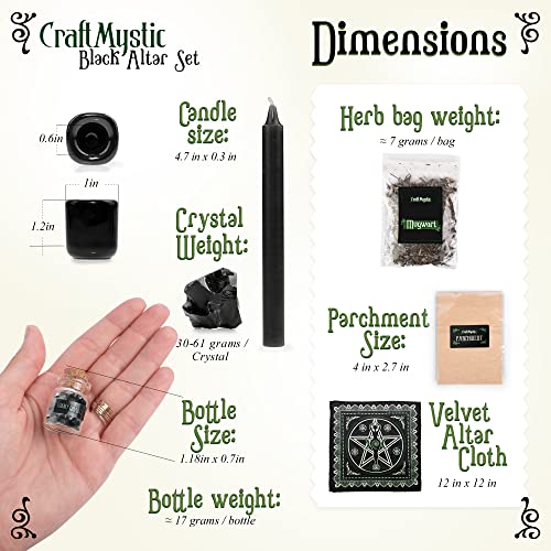 Witchcraft Supplies Wiccan Tools for Beginners - 50 Set Witchy Gifts Starter Kit Box - Crystals for Witchcraft Dried Herbs Spell Jars Candles - Spiritual Altar Witch Stuff for Pagan Gothic Room Decor