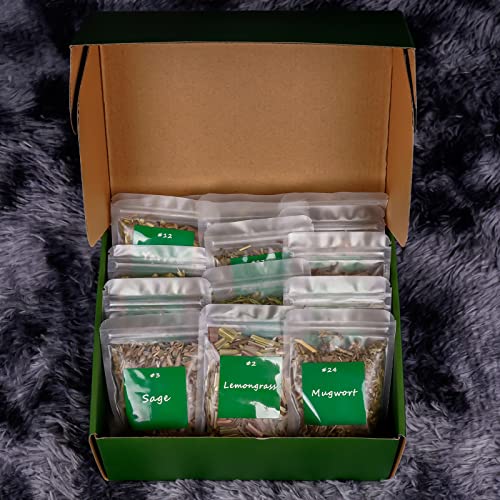 Witchcraft Supplies Herbs Kit for Witch Beginners - 30 Pack Different Dried Herbs for Wicca, Pagan and Wiccan Rituals, Altar Supplies, Magic Spells, Soap Making，with Metal Spoon