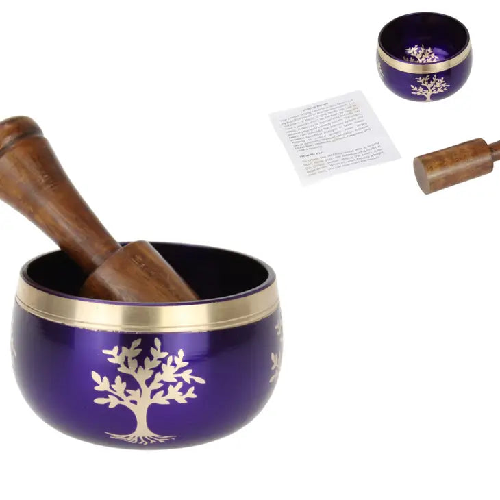 "Tree of Life" Purple Tibetan Singing Bowl