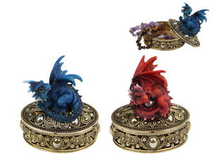Fire and Ice Dragons on gold box