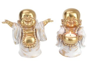 Gold & Grey Happy Buddha