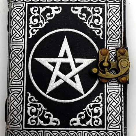 Silver Black Pentagram Journal