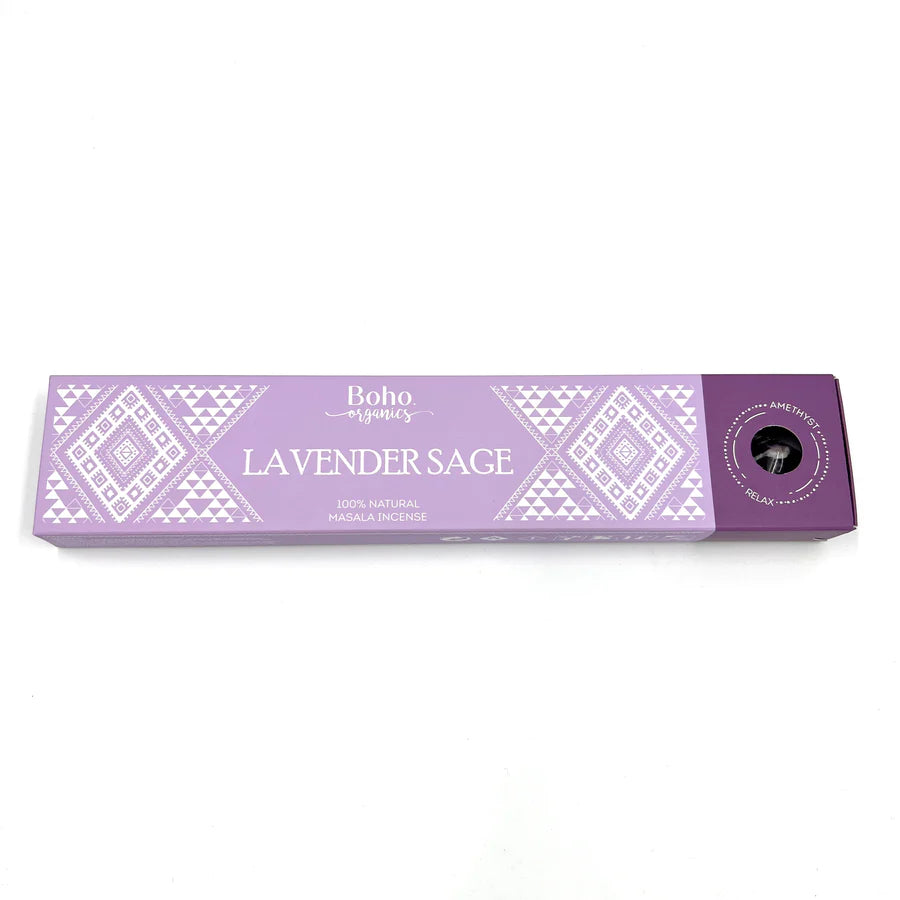 Boho Organics Incense - Lavender Sage with Amethyst
