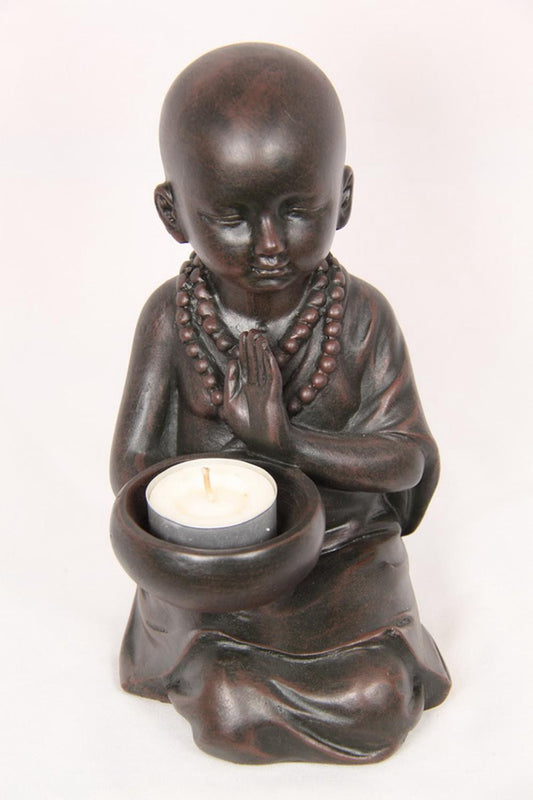 Kneeling Monk with Begging Bowl Tealight