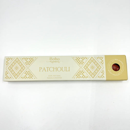 Boho Organics Incense - Patchouli with Red Jasper Crystal