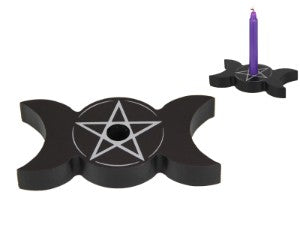 Triple Moon Spell Candle Holder